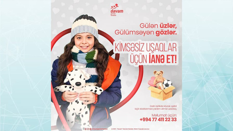 Bakıda valideyn himayəsindən məhrum olan körpə uşaqlar üçün ianələr toplanılır