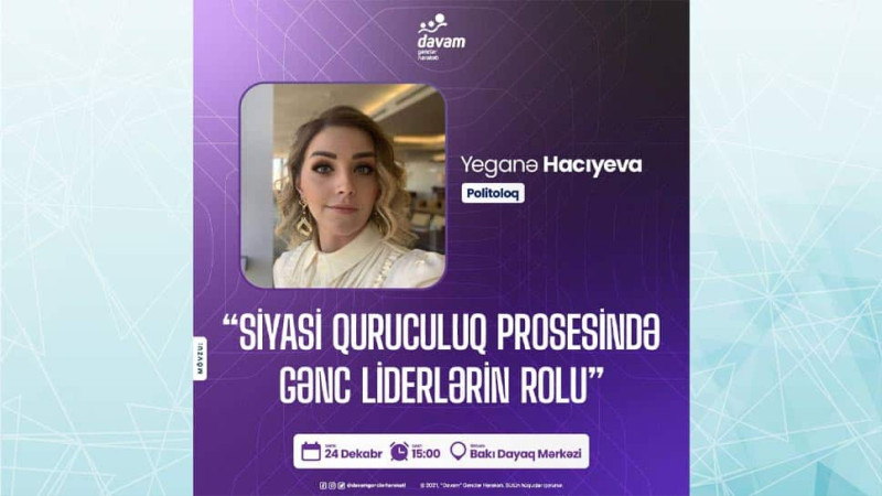 Bakıda gənclərin politoloqla görüşü təşkil olunacaq