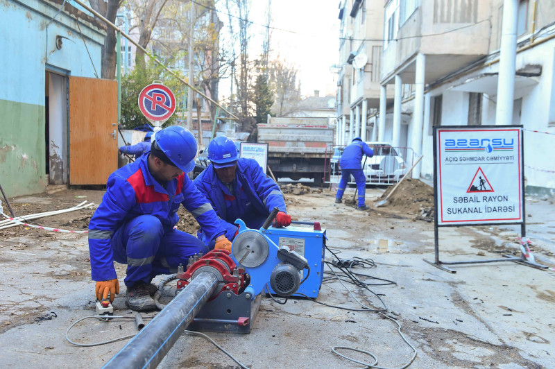 “Azərsu” paytaxtın Səbail rayonunda yeni layihə həyata keçirir