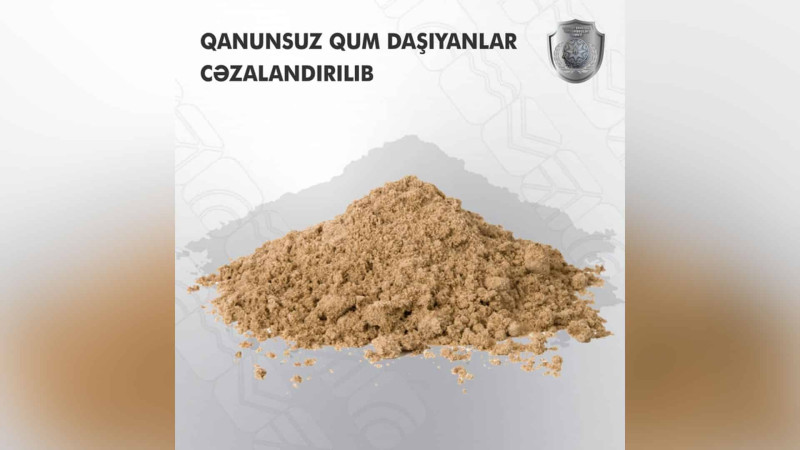 Xəzər rayonunda qanunsuz qum daşıma halları aşkarlanıb