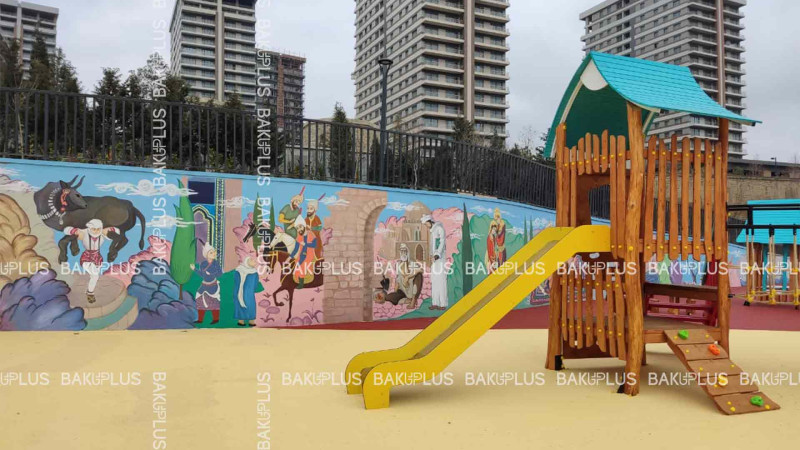 Xətai rayonu: Nizami Gəncəvi parkında yenidənqurma işləri həyata keçirilib