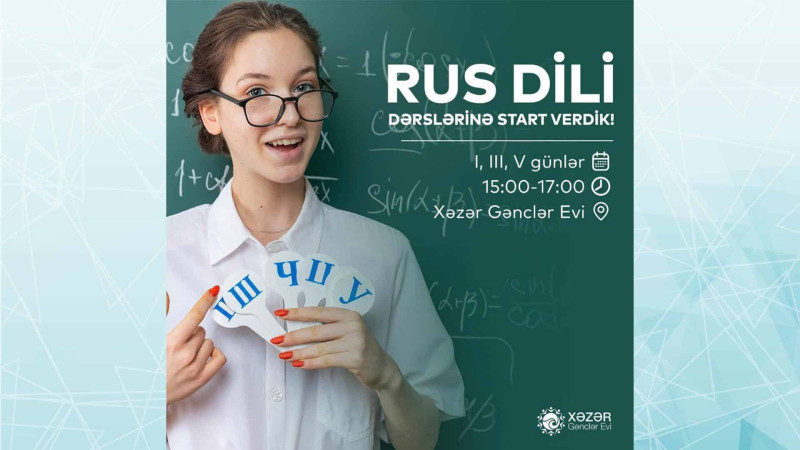 Xəzər Gənclər Evində pulsuz rus dili kursları təşkil olunacaq
