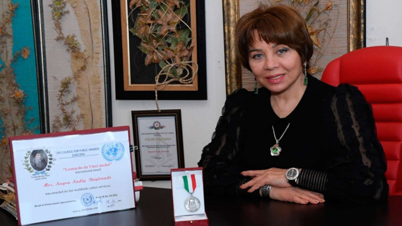 Aktrisa Suğra Bağırzadə “Leonardo Da Vinci” medalı ilə mükafatlandırılıb