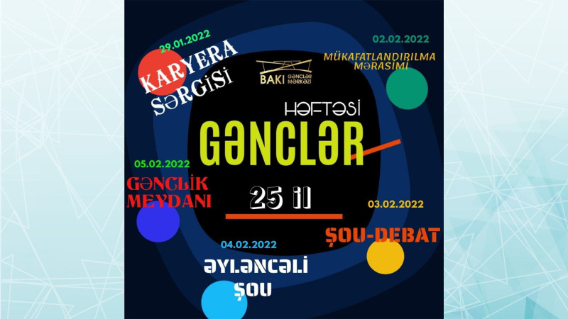 Bakı Gənclər Mərkəzi silsilə tədbirlər keçirəcək