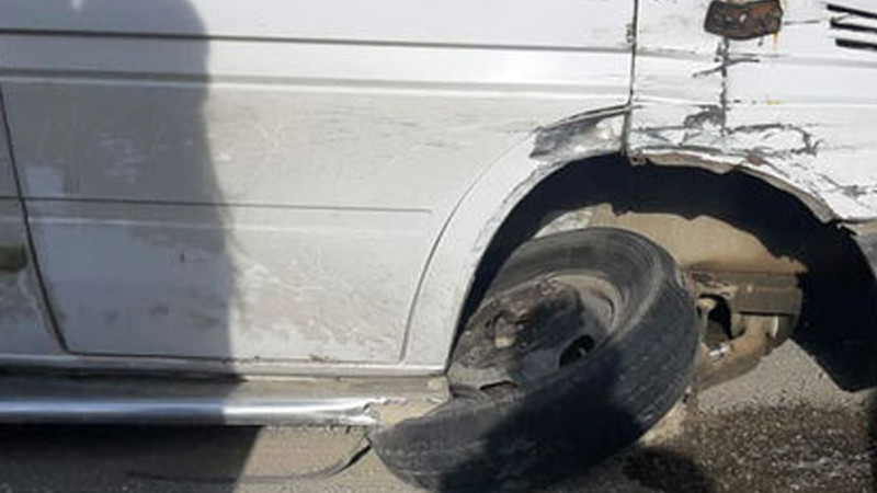 Bakıya gələn sərnişin avtobusu qəzaya düşüb