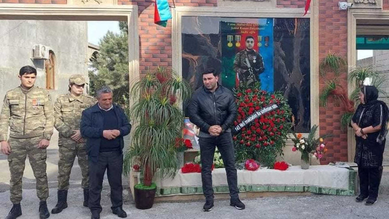 Nizami rayonunda şəhidin xatirə kompleksinin açılışı olub