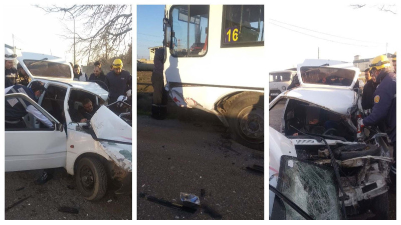 Bakıda “Oka” avtobusla toqquşub