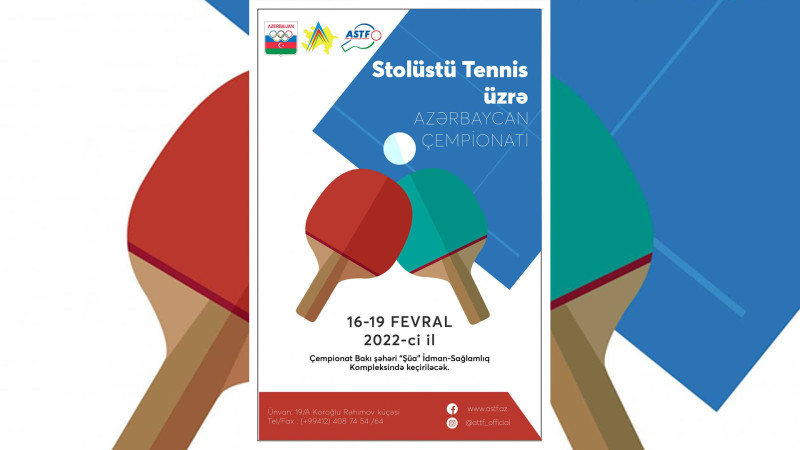 Şüa İdman-Sağlamlıq Kompleksində stolüstü tennis üzrə ölkə çempionatı baş tutacaq