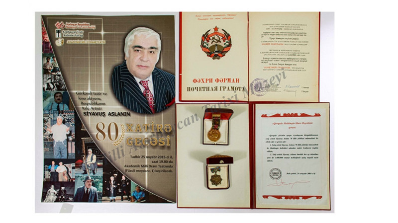 Xalq artisti Səyavuş Aslanın şəxsi əşyaları Tarix muzeyinə təhvil verilib