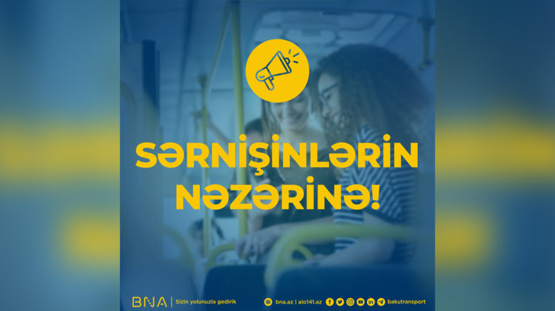 Bakıda bəzi avtobusların hərəkət sxemində dəyişiklik olacaq