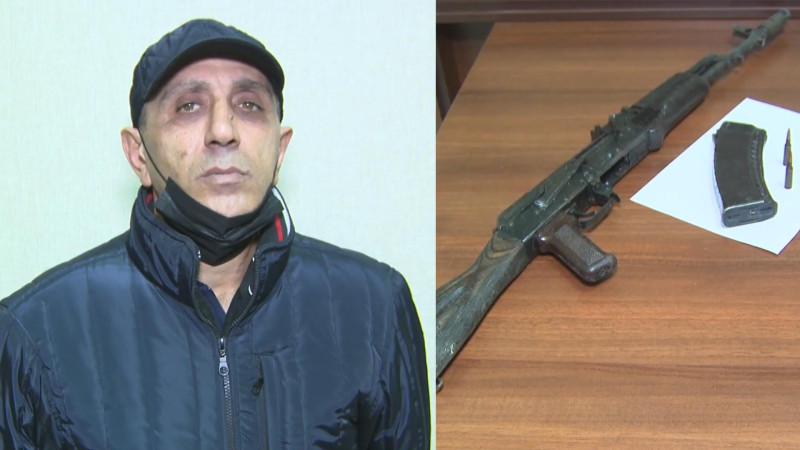 Bakıda əvvəllər məhkum olunmuş şəxsdə “Kalaşnikov” aşkarlanıb
