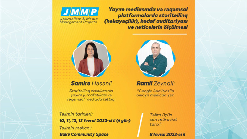 Bakıda jurnalistlər üçün təlim keçiriləcək