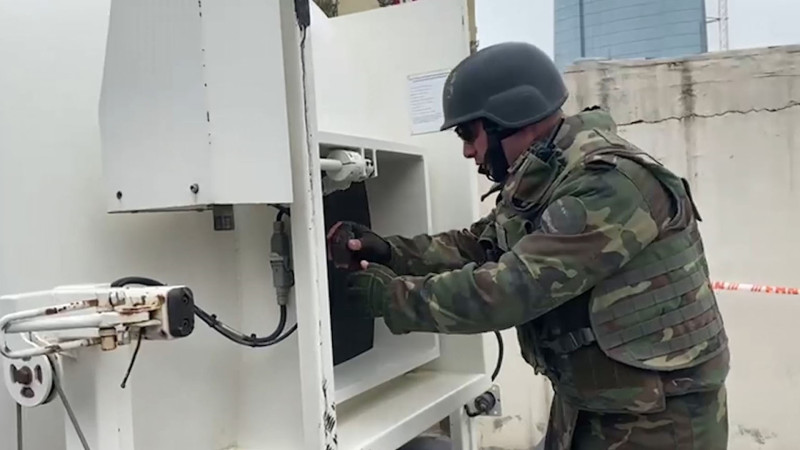 Xətai rayonunda döyüşə yararlı əl qumbarası tapılıb