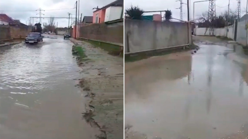 Maştağa qəsəbəsində keçilməz yollar sakinləri narahat edir