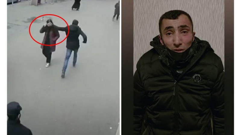 Küçədə qadınlara şillə vuran şəxs həbs olunub