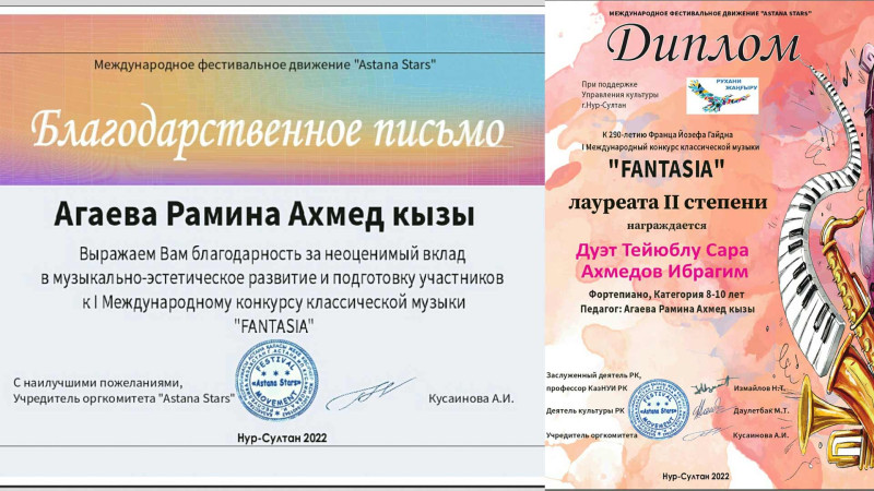 Qazaxıstanda keçirilən müsabiqədə paytaxt məktəbinin 2 şagirdi fərqlənib