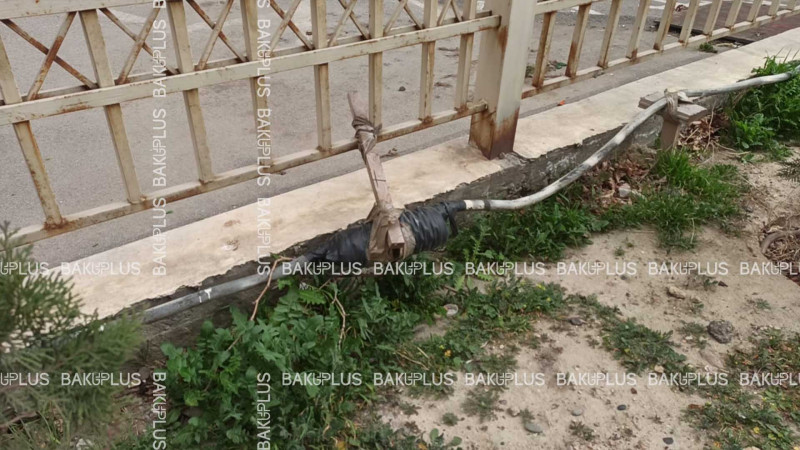 Nizami rayonunda düzgün çəkilməyən elektrik xətti sakinləri narahat edir