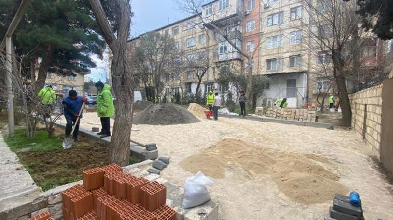 Nəsimi rayonu ərazisində təmir və abadlıq işlər görülür