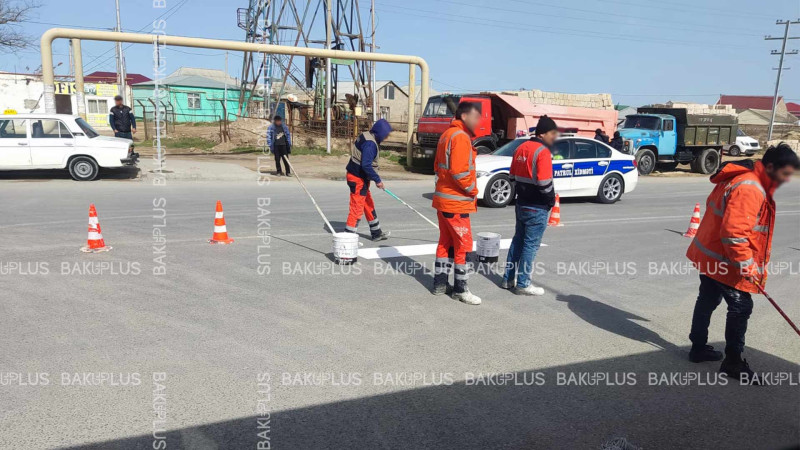 Sürücülərin nəzərinə! Maştağa qəsəbəsində xətlənmə işləri aparılır