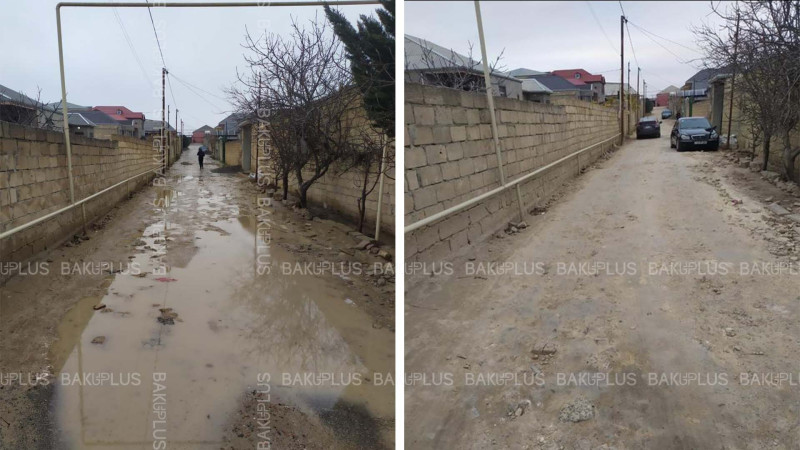Binəqədi: təhsil ocağına gedən kələ-kötür yol