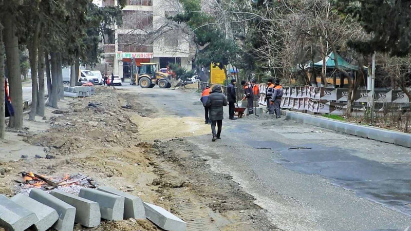 Sabunçu: Bakıxanov qəsəbəsində küçələr təmir olunur