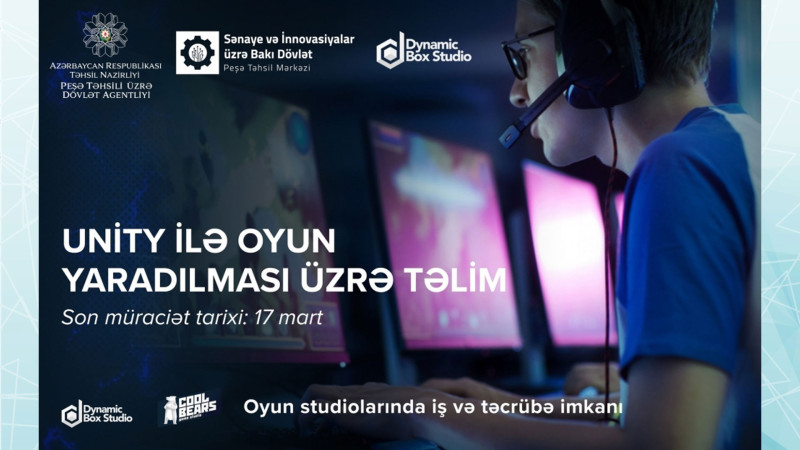 Paytaxtda “Unity ilə oyun yaradılması” adlı təlim keçiriləcək