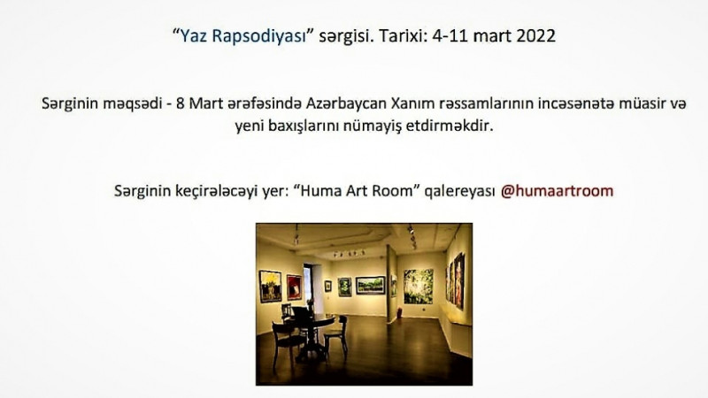 Paytaxtda Beynəlxalq Qadınlar Gününə həsr olunmuş sərgi keçiriləcək