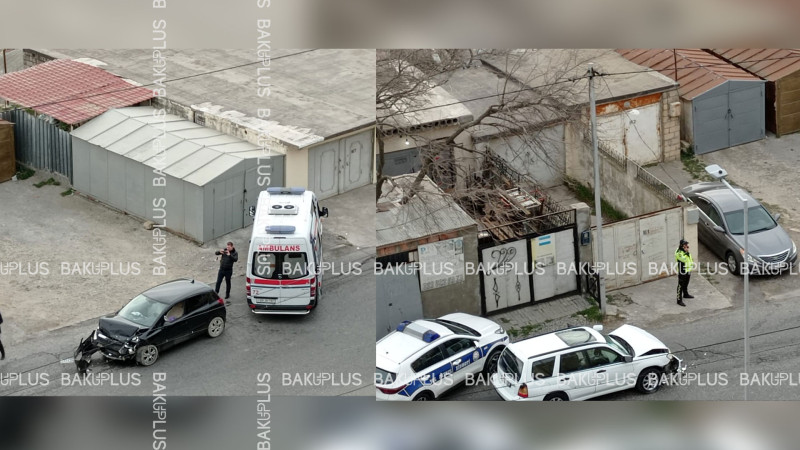 Xətai: Günəşli qəsəbəsində iki avtomobil toqquşub