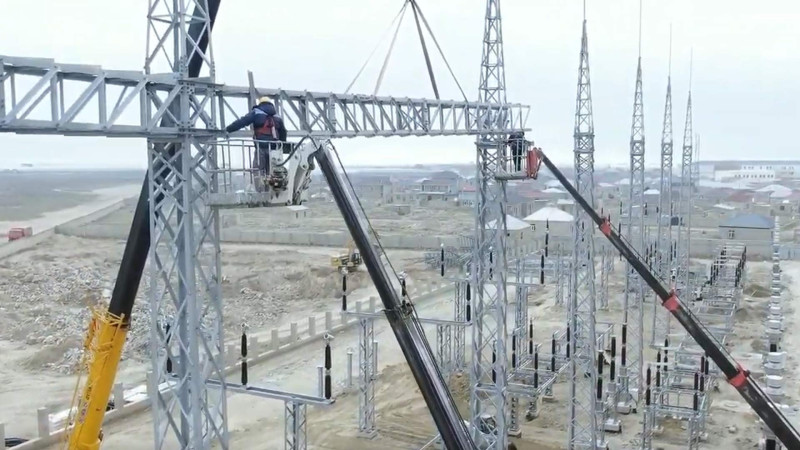Xəzər rayonunda yeni yarımstansiya inşa olunur