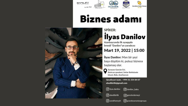 Bakıda Azərbaycanın ilk ayaqqabı brendinin yaradıcısı ilə görüş baş tutacaq