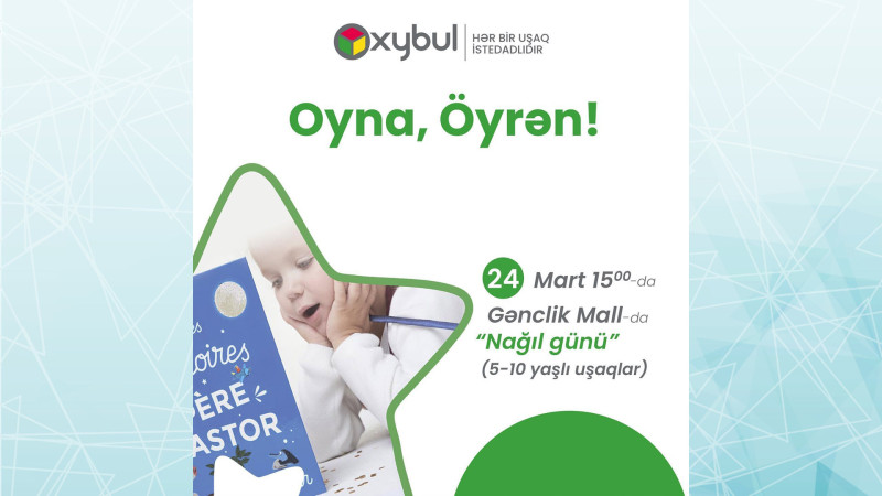 Bakıda 5-10 yaşlı uşaqlar üçün “Nağıl günü” keçiriləcək