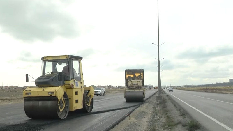 Bakıda təmiri uzun müddətdir dayanan yolda tikinti işlərinə start verilib