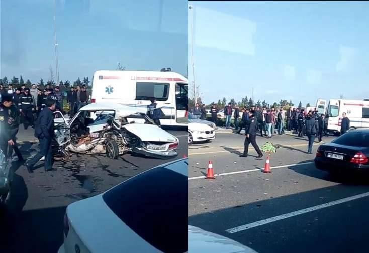 Aeroport yolunda avtomobil idarəetməni itirərək aşıb