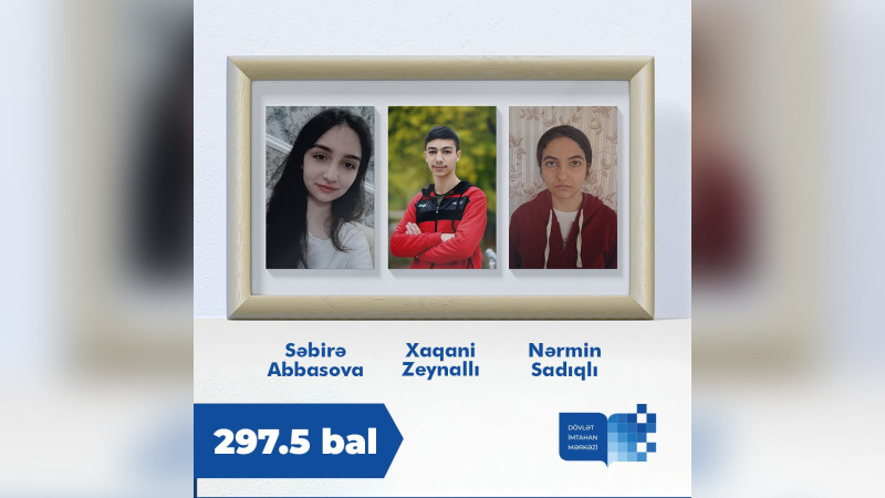 Buraxılış imtahanında ən yüksək bal toplayanların adı açıqlanıb