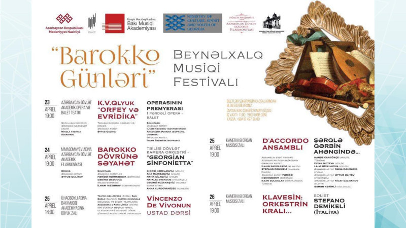 “Barokko Günləri”ndə kimlər harada çıxış edəcək: Festivalın proqramı