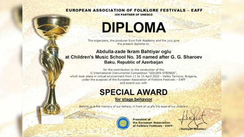 G.Şaroyev adına 35 nömrəli onbirillik musiqi məktəbinin şagirdləri yeni uğura imza atıblar