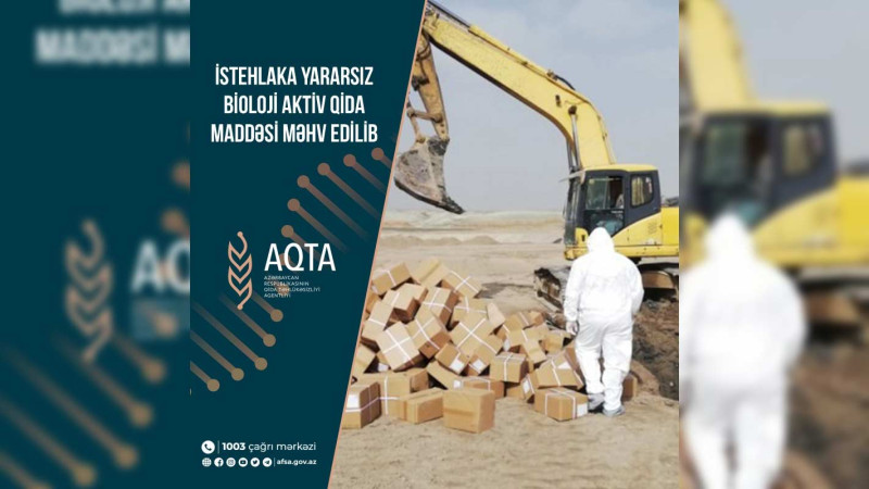Bakıda bioloji aktiv qidalar məhv edilib