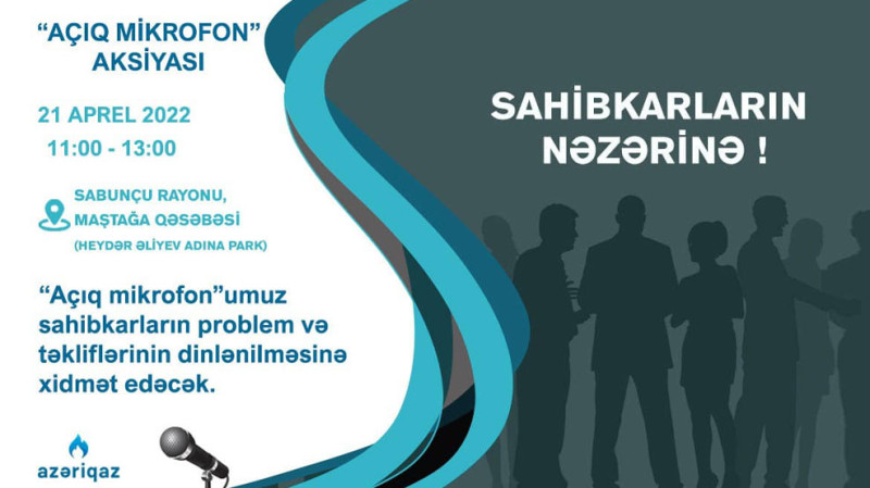 “Azəriqaz” İB-nin keçirəcəyi növbəti açıq mikrofonun məkanı açıqlanıb