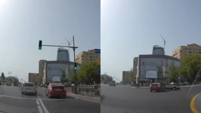 Bakıda yol qaydalarını pozan sürücülər qəza törədiblər