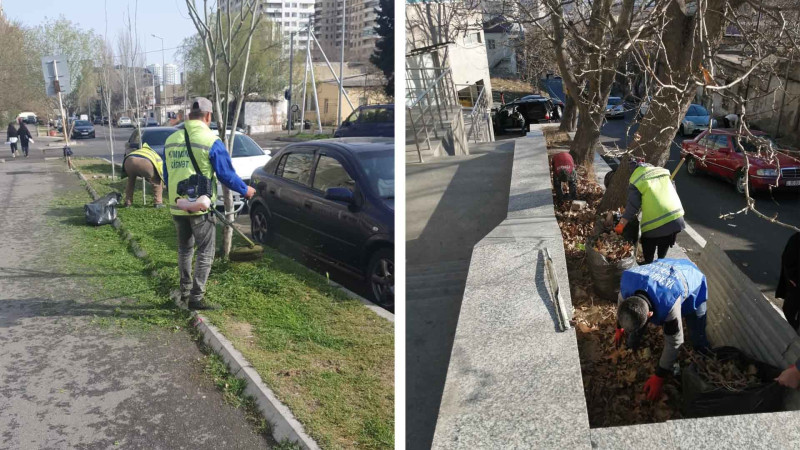 Bakının bu rayonunda təmizlik və abadlıq işləri aparılır