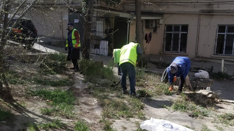 Yasamal rayonunda abadlıq və təmizlik işləri aparılır