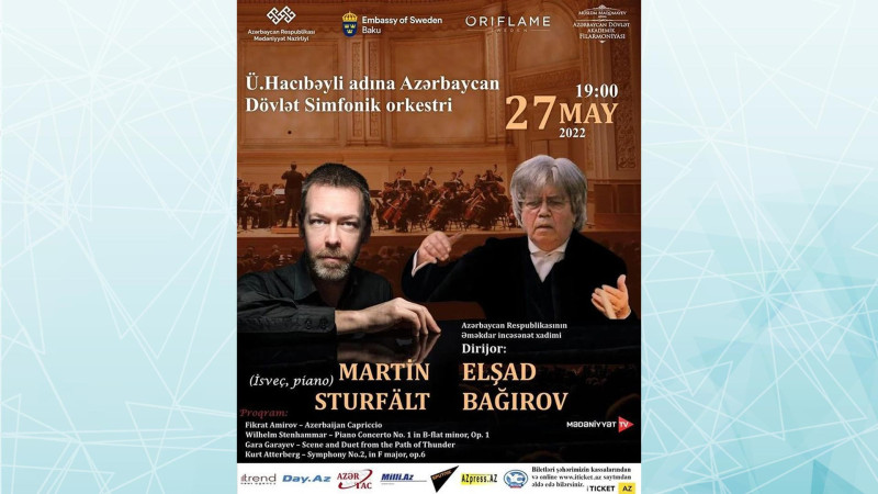Məşhur isveçli pianoçu Martin Sturfelt Bakıda çıxış edəcək