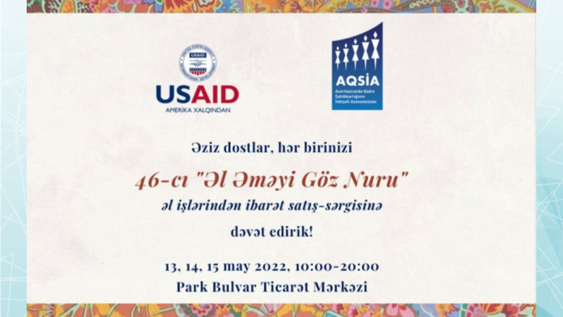 “Park Bulvar”da “Əl əməyi göz nuru” adlı sərgi təşkil olunub