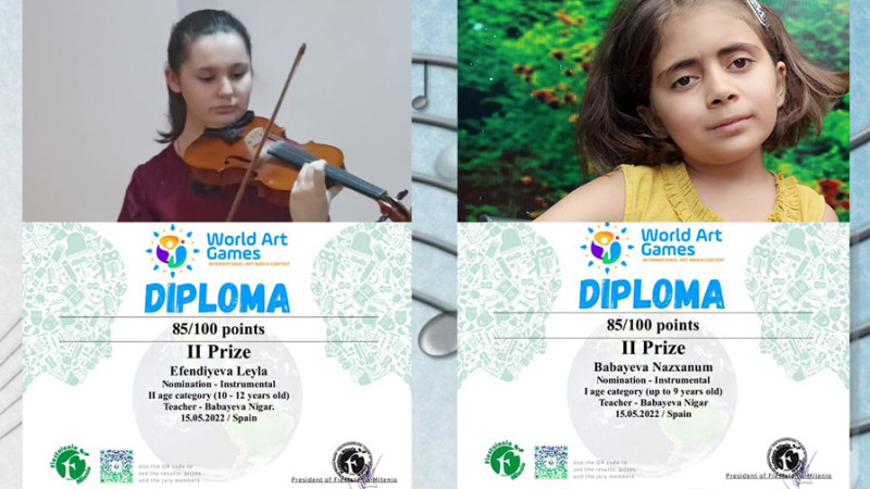 Ə.Bakıxanov adına 6 nömrəli uşaq musiqi məktəbinin şagirdləri uğura imza atıblar