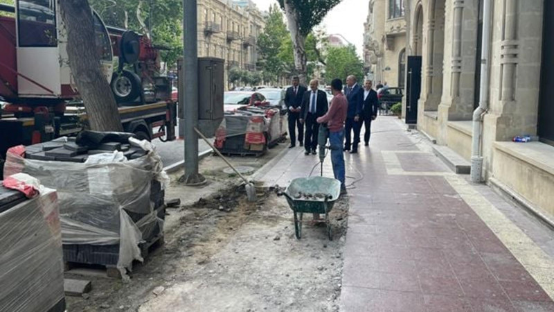 Nəsimi rayonunda abadlıq işləri davam edir
