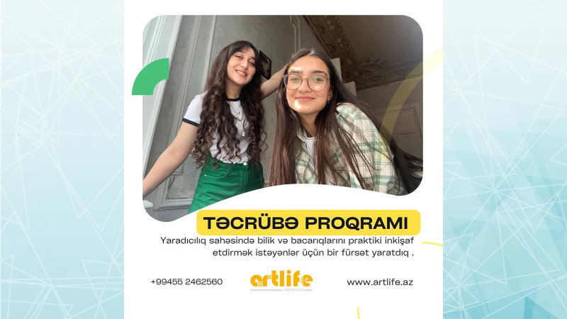 Rəssamlıq bacarıqlarını artırmaq istəyənlər təcrübə proqramına qoşula bilər
