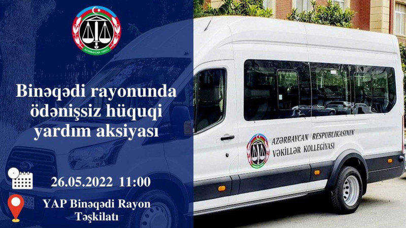 Bakıda bu şəxslərə ödənişsiz hüquqi yardım göstəriləcək