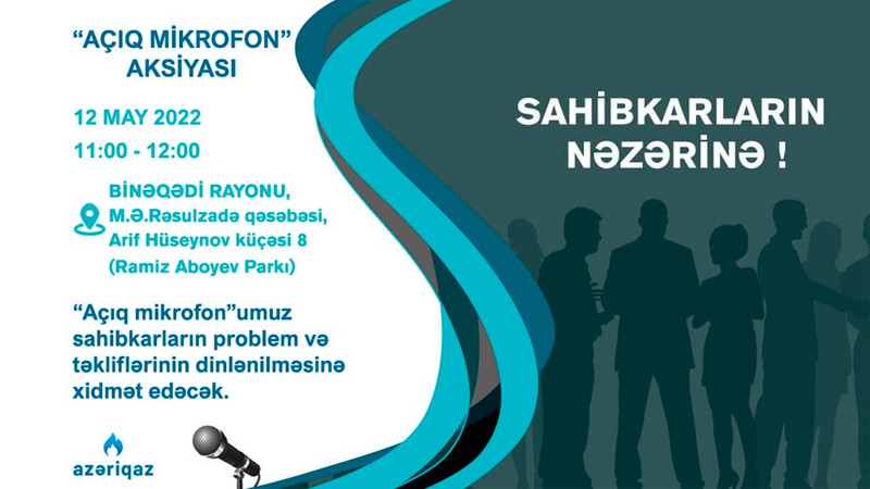 “Azəriqaz” İB “Açıq mikrofon” aksiyasını davam etdirir