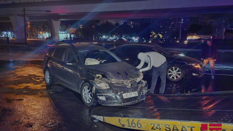 “20 Yanvar” dairəsində iki avtomobil toqquşub