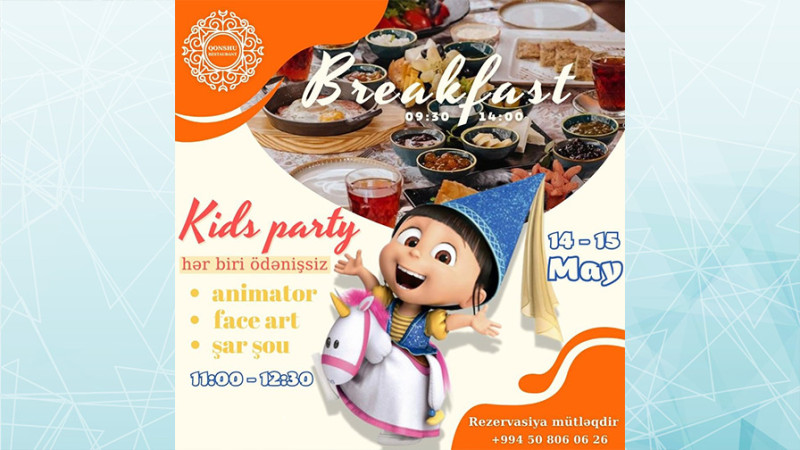 Bakıda uşaqlar üçün “Kids party” keçiriləcək